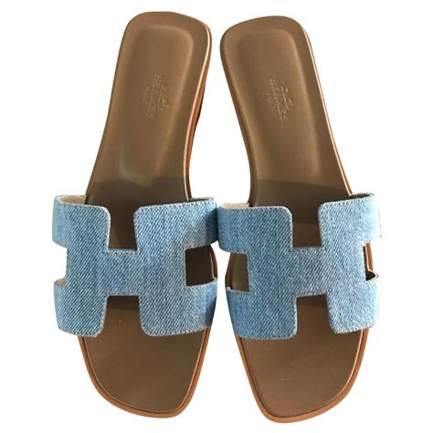 hermes oran denim sandals|are hermes oran sandals comfortable.